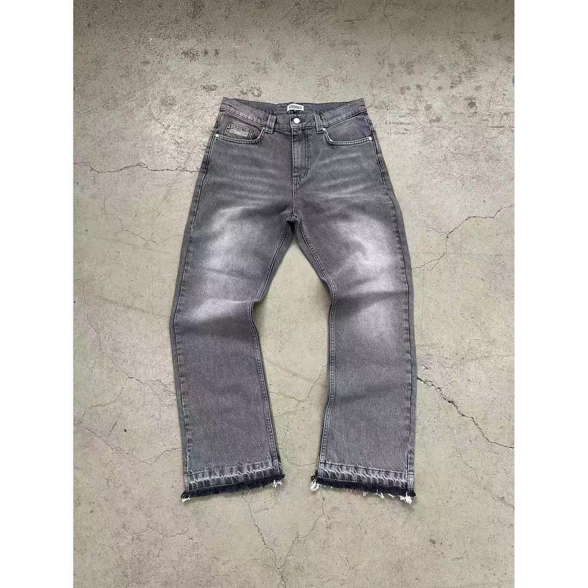 CE 25ss tricolor Wesley loose straight jeans solid color simple basic commuter clean fit wind man