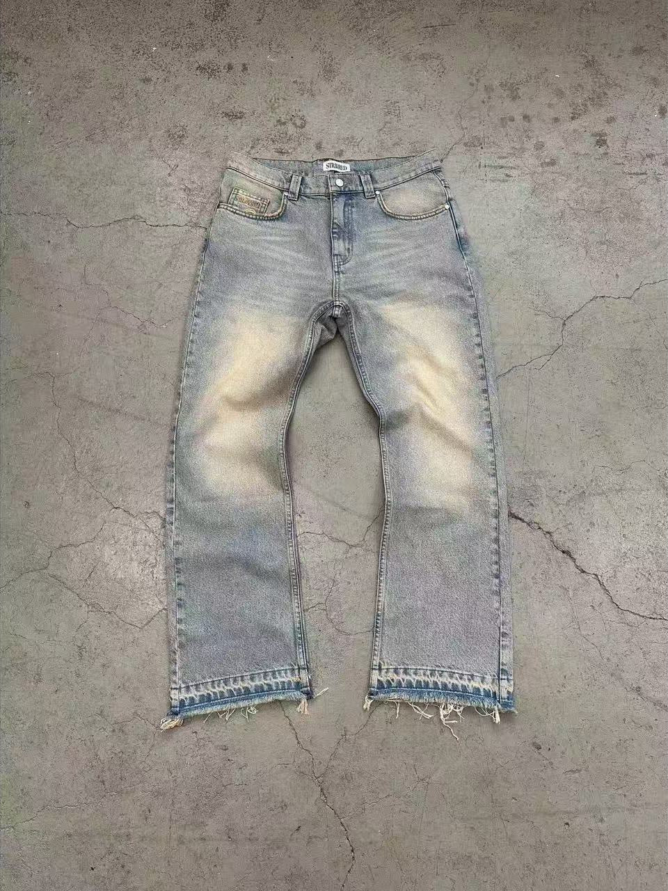 CE 25ss tricolor Wesley loose straight jeans solid color simple basic commuter clean fit wind man