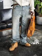 CE 25ss tricolor Wesley loose straight jeans solid color simple basic commuter clean fit wind man