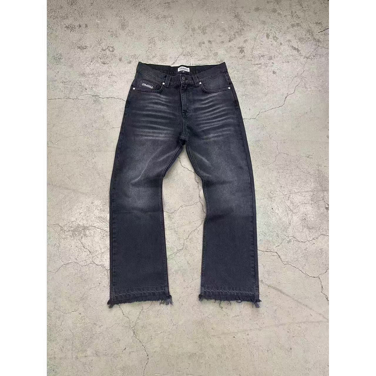 CE 25ss tricolor Wesley loose straight jeans solid color simple basic commuter clean fit wind man